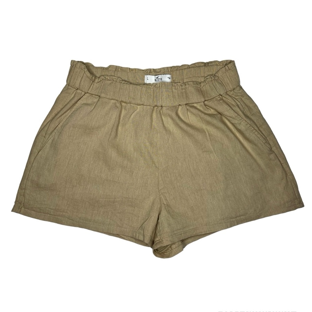 Hollister Ultra High Rise Linen Blend Shorts, Size Large